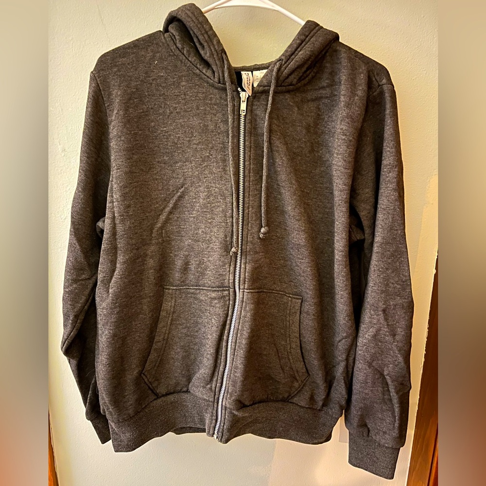 Grey Zip-Up Sweatshirt